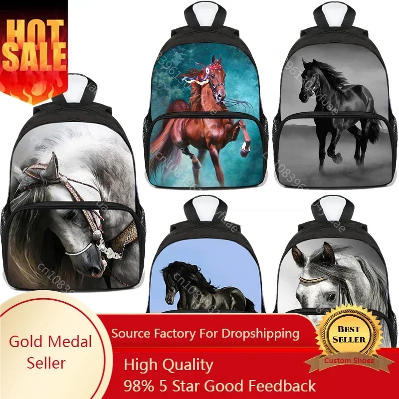 Cool Animal Horse Waterproof School bag  Boys Unicorn Print School Bags For Girls Laptop Backpack Teenagers Schoolbag Bookbag