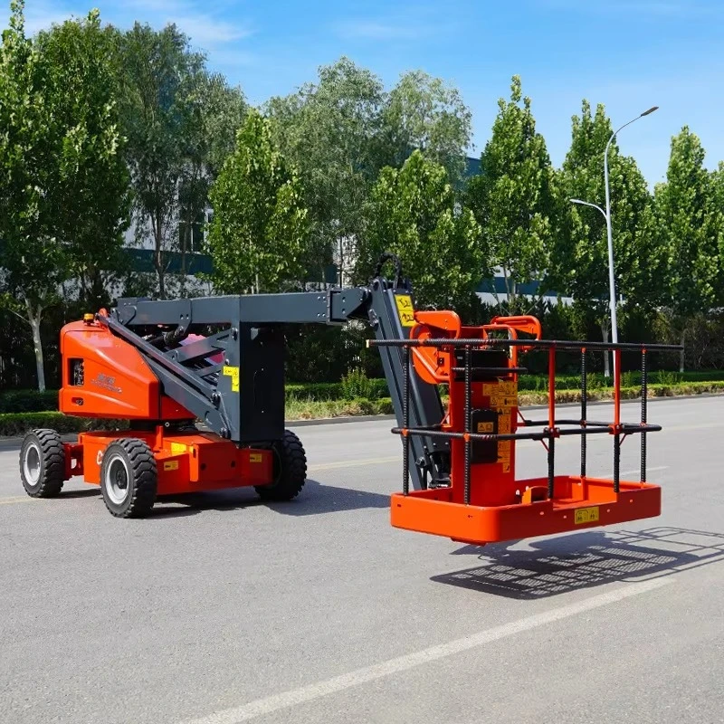 14m-16m Outdoor Towable Cherry Picker Electric Hydraulic Self Propelled Articulated Boom Lift Platform For Aerial Works