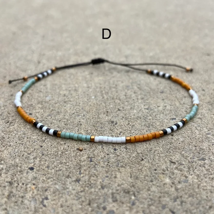 KKBEAD-pulsera Miyuki para Mujer, joyería apilable, pulsera de cuentas Simple y delicada, regalo, Pulseras de la tribu para Mujer de Moda