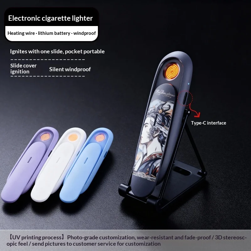 

High End Rechargeable Lighter, Portable, Creative, Personalized Electronic Cigarette Lighter, Windproof Gift for Boyfriend