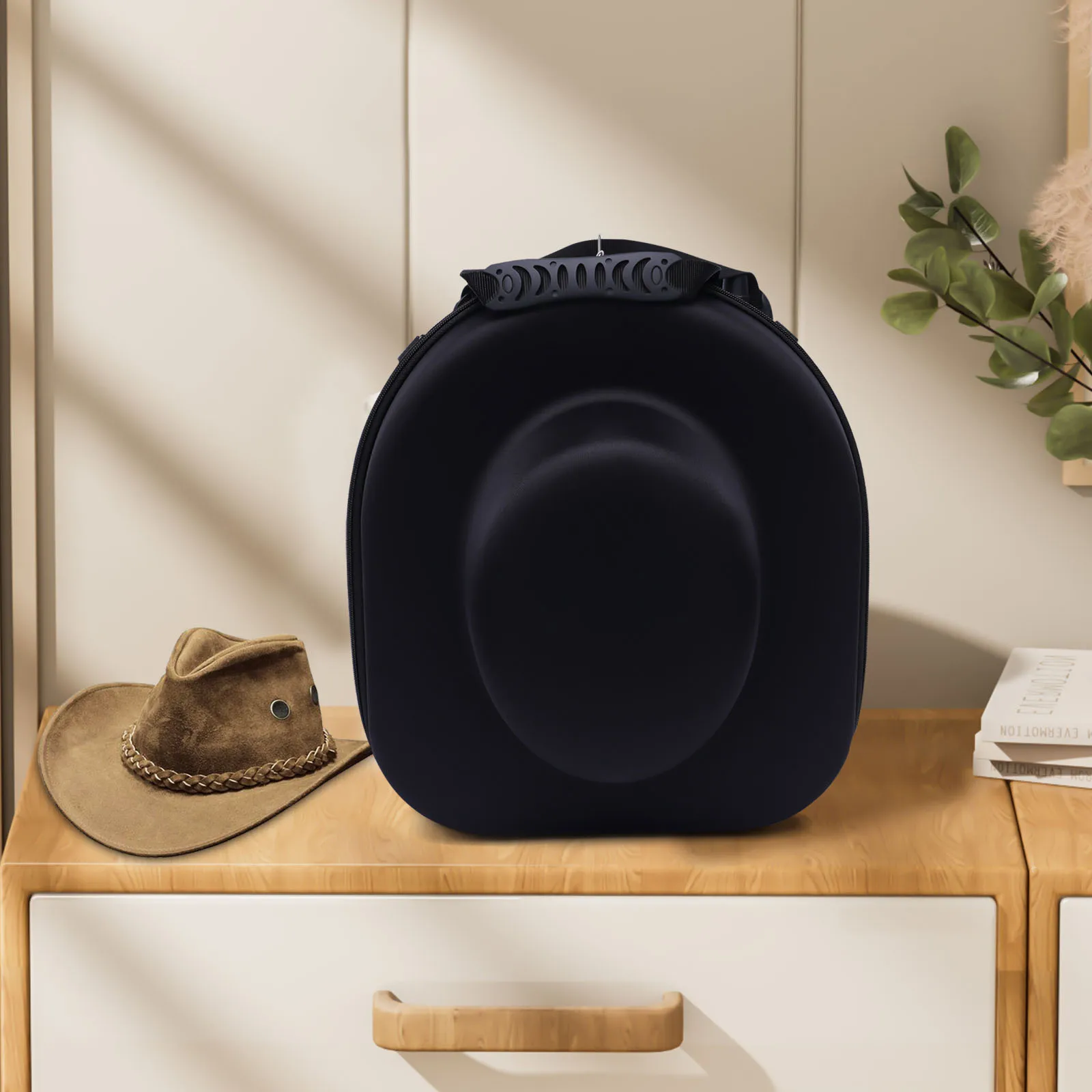 Hat Box Travel Fedora Case Universal Size Hat Carrier for Most Panama, Bowler Hats Carry-On Hat Bag Men's Travelling Hat Boxes