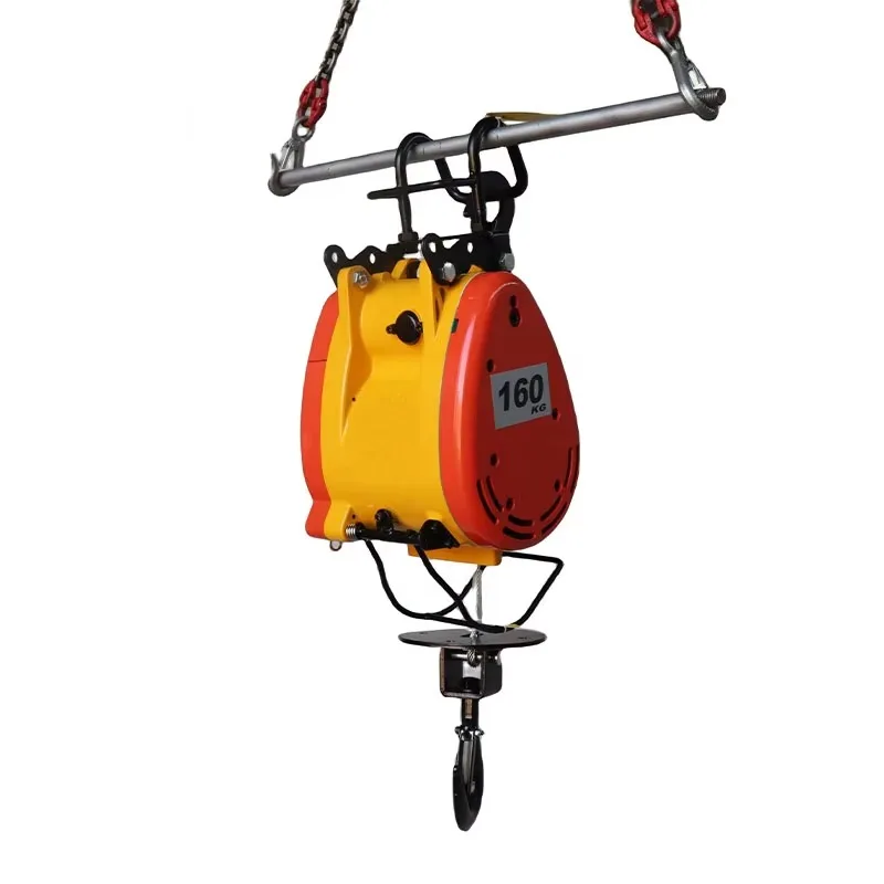 Heavy Duty Electric Hoist 250kg 500kg Fast 19m Per Min Lift 1KM Remote Universal Hook For Construction And Installation