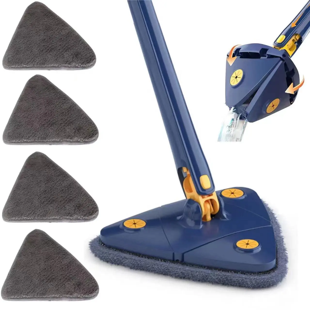 360° NEW-Multifunction Triangle Squeeze Mop Rotatable Adjustable Floor Cleaning Mop Home Floor Windows Cleaning Tools