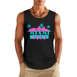 Miami Vice 80s Tank Top Sleeveless top sleeveless jackets gym clothes for man t shirt