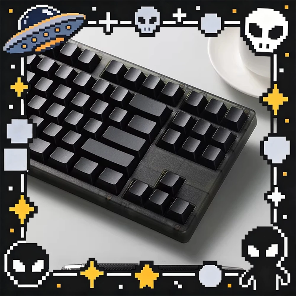 PBTfans Lyla PC Keycaps Engraved Pbt Material Keyboard Keycaps Original factory Glass Beads Skin Feel For PC Accessories Gifts