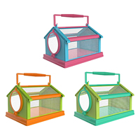 New 4 Color Portable Butterfly Insect Habitat Cage with Carrying Handle Collapsible Breathable Mesh Caterpillars Cage for Insect