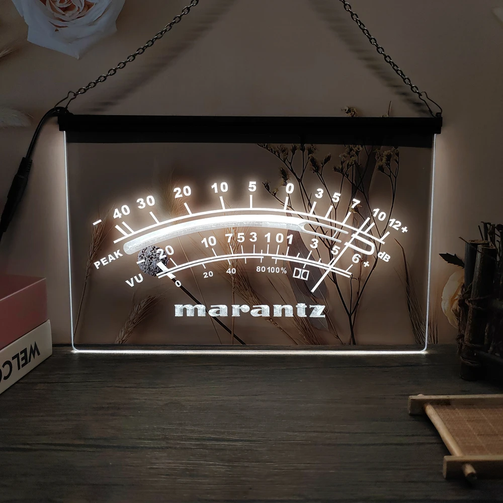 Marantz Peak VU dB LED Neon Sign-3D Carving Wall Art for Home,Room,Bedroom,Office,Farmhouse Decor