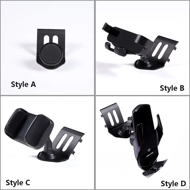 For Fiat 500 2010-2015 Aluminum alloy Black Car Air Outlet Mobile Phone Holder GPS Navigation bracket Car Accessories