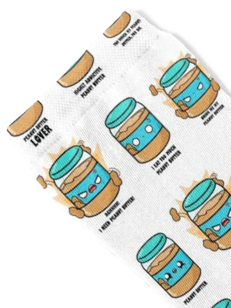 Cute Cartoon Peanut Butter || Breakfast || Kawaii Socks Hiking boots happy sheer Men Socks Women's