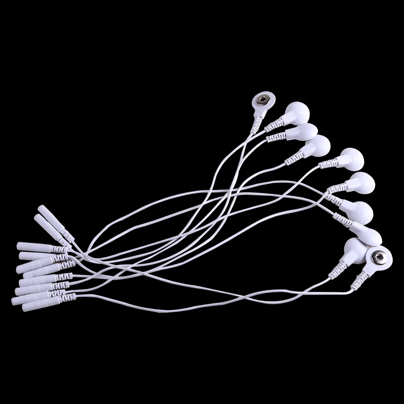 

50/100pcs Electrode Lead Wire Connecting Cables Plug 2.0mm Snap 3.5mm for Tens Acupuncture Electrical Nerve Muscle Stimulator