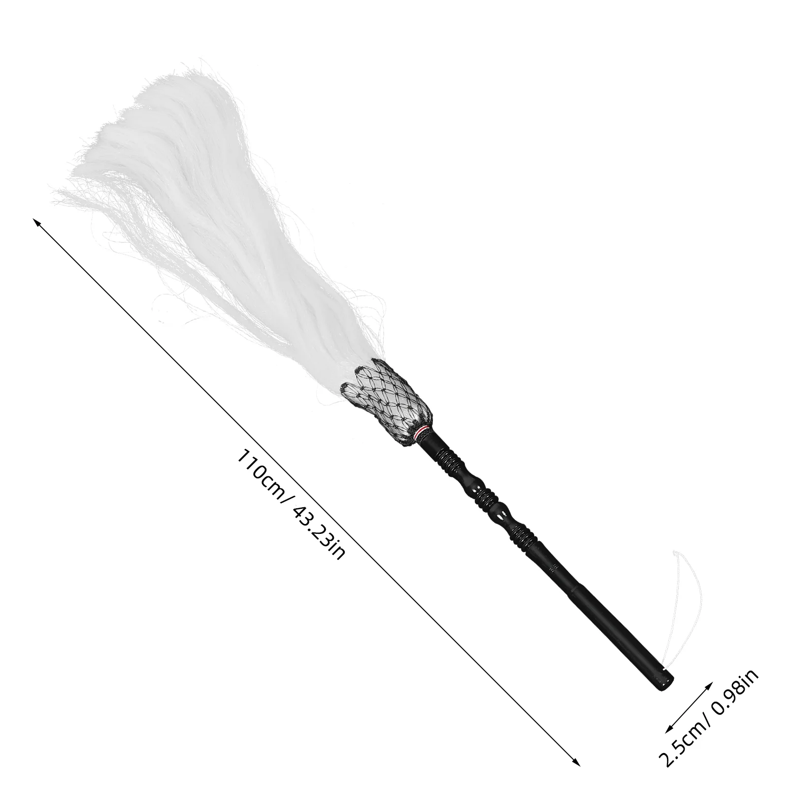 Buddha Dust Whisk Practical Horsetail Taoist Duster Portable Handheld Taoism Flax