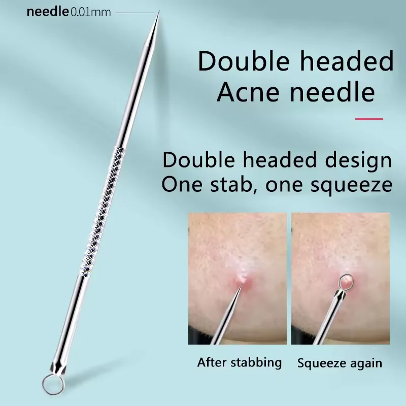 Stainless steel Acne Blemish Remover Blackhead Extractor Black Dots Cleaner Needles Set Black Spots Pore Cleanser Tool Acne