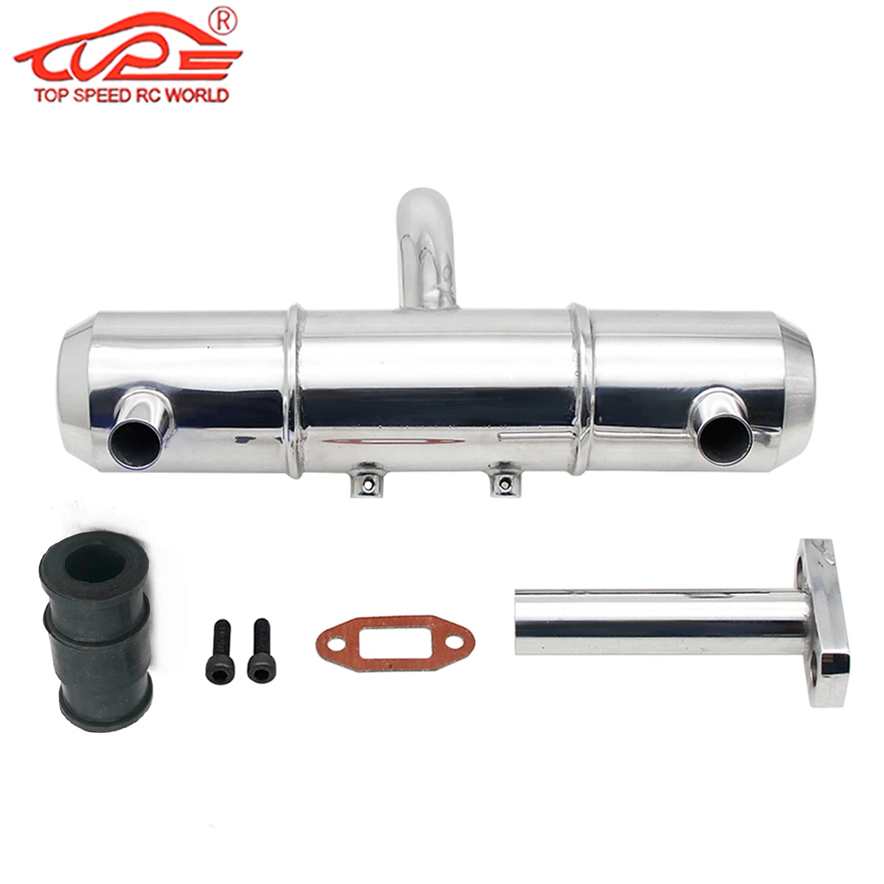 Aluminum Double Exhaust Pipe Tuned Pipe for 1/5 HPI Rofun Rovan Km Mcd Redcat BAJA 5b 5t 5sc SS Truck Rc Car Parts