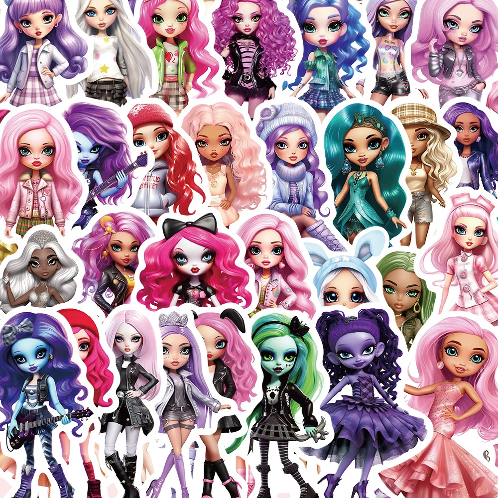 10/30/50pcs Y2K Rainbow Spice Girls cartoon figure Graffiti Sticker For Snowboard Laptop Luggage Car Fridge DIY Styling Vinyl