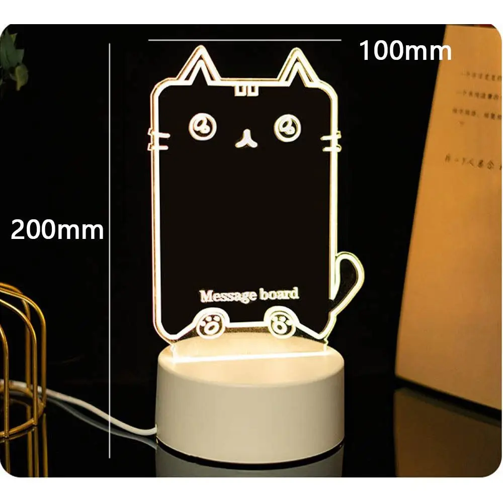 Acrylic USB Led Message Board Handwriting Writing Board Warm Light Light Night Light Decor.
