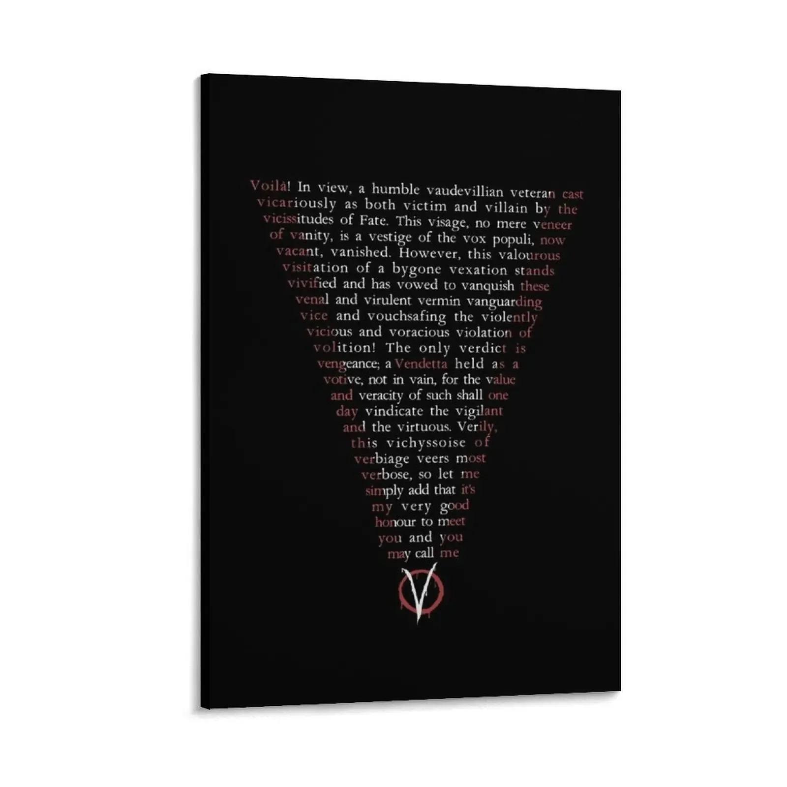 

V for Vendetta - Who are you Canvas Painting room decor room decorations for men bedroom decor