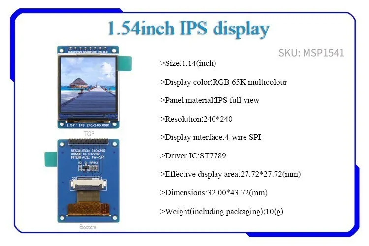 1 Buah IPS Seri 0.96/1.14/1.3/1.54/2.0 Inci Modul Layar TFT LCD untuk Ardunio