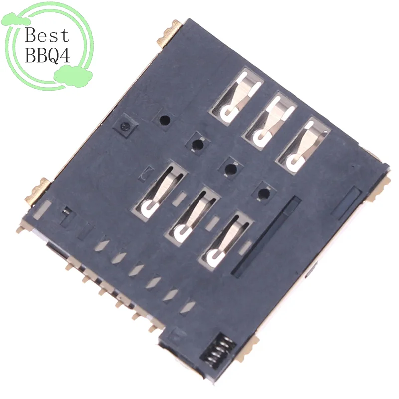 (BBQ4)MUP-C792 Original Micro SIM Card Connector Patch Self-piercing 6 +1 P SIM Card Slot Socket