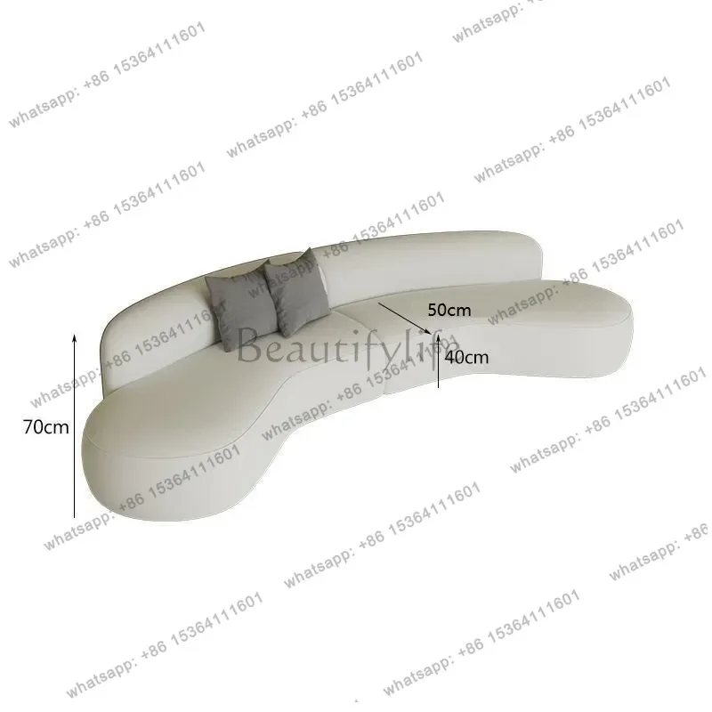 LSNordic Luxury Living Room Arc Sofa Modern Design Business Hotel Lobby Lounge Beauty Salon Reception Sofa Office Furniture FYOS