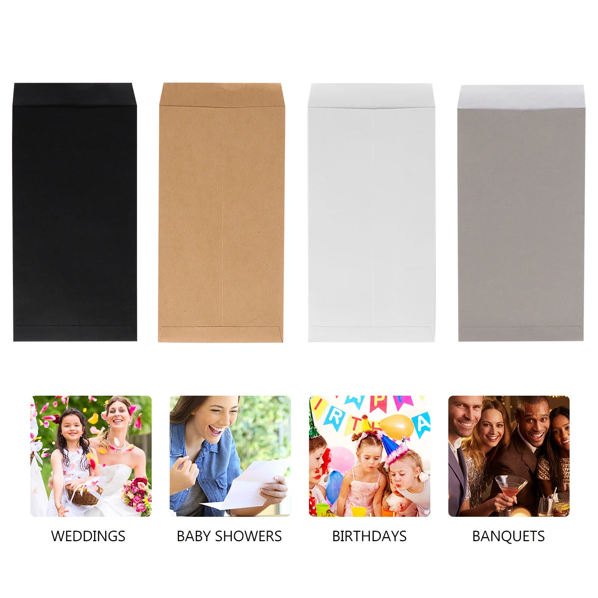 

20Pcs Kraft Paper Blank Envelope Set Envelopes for Invitations Wedding Cards Name Cards Postcard Storage