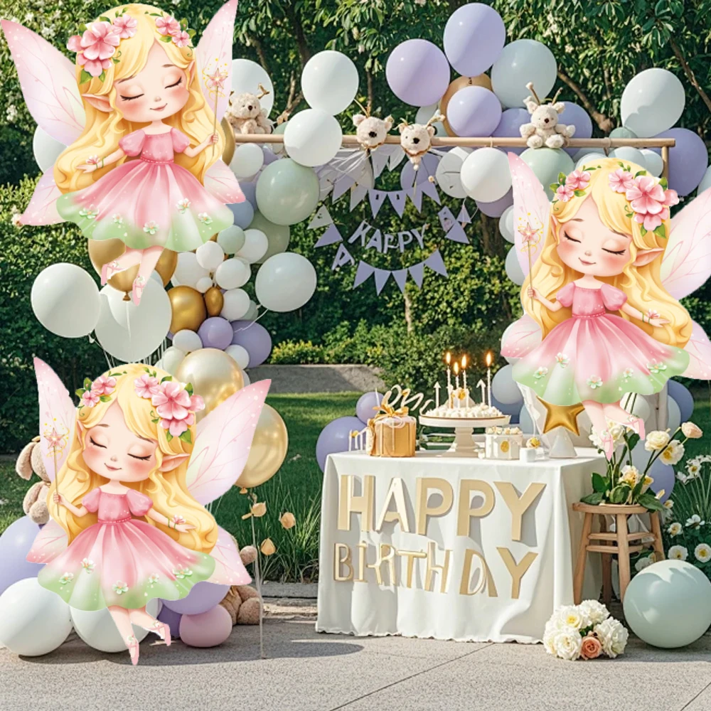 1/2 Stück Neue Rosa Feen-Folienballons Frühlings-Thema Mädchen-Geburtstag Hochzeitsfeier-Dekorationen Baby-Badezubehör Kindergeschenke – Detail 4