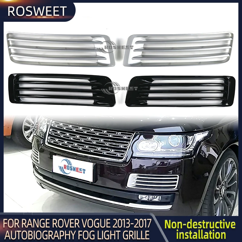 Front Fog Light Grille Autobiography For Land Rover Range Rover Vogue 2013-2017 Car Styling Front Bumper Grills Auto Accessories