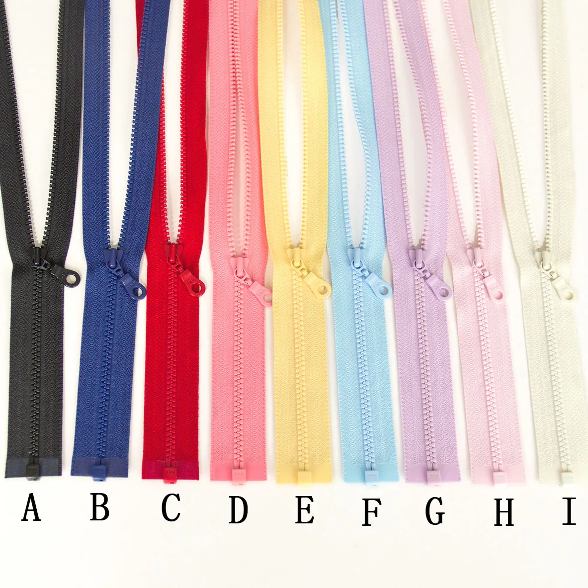 1 قطعة ykk 3 # مفتوحة نهاية البلاستيك سستة سحاب راتنج فصل للملابس الرياضية سترة الاطفال الملابس