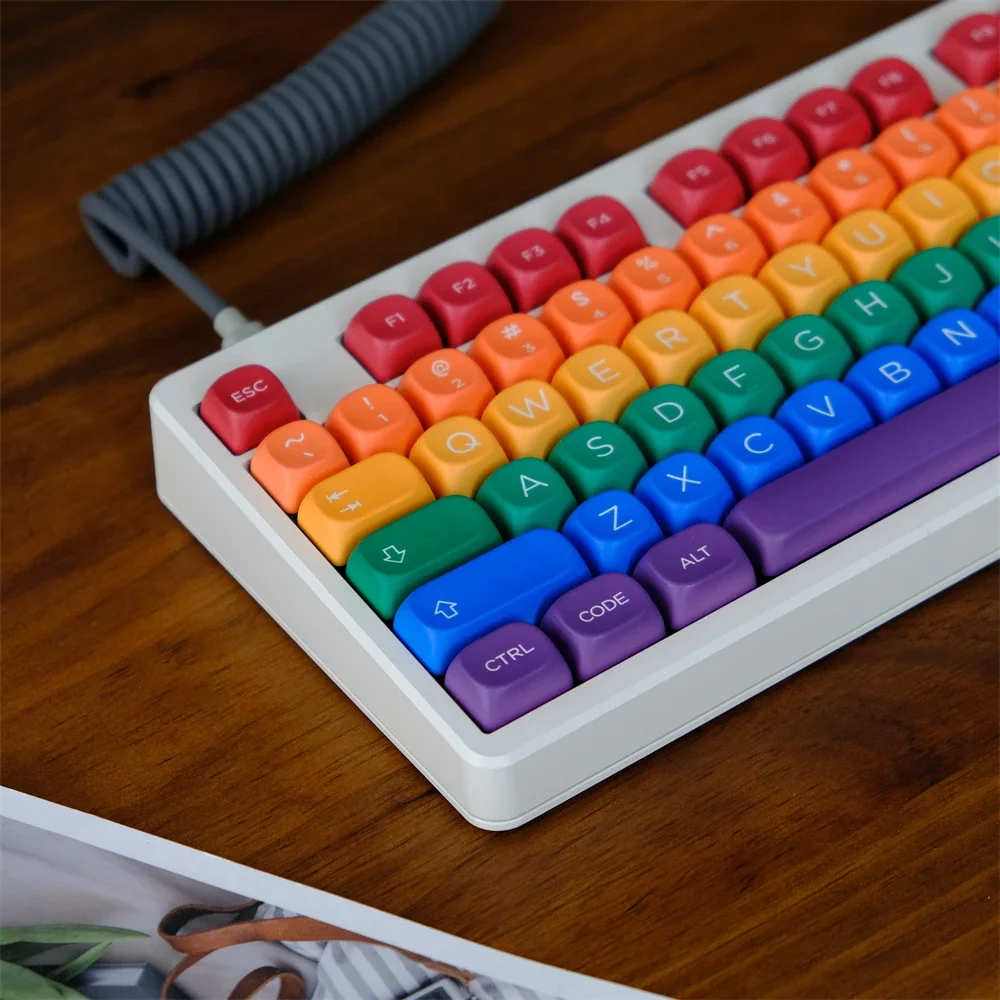 

KBCaps 129 клавиш Glory PBT Материал MOA Profile Dye Sublimation Keycap Подходит для переключателя MX 61/64/68/75/86/98/104 Механическая клавиатура