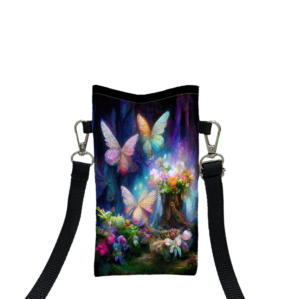 Oil Painting Fashion Mobile PhoneBag Multifunctional Crossbody Phone Bag Adjustable Strap ShoulderBag ForWomen8.23