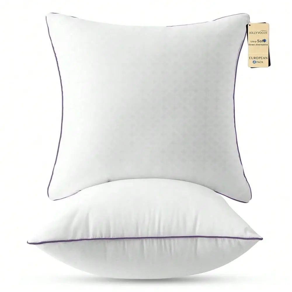 

Size Pillows Set Of 2, 26 X 26 Cooling Bed Throw Pillows With Super Soft Down Alternative Fill, Luxury Fluffy Hotel Quality For