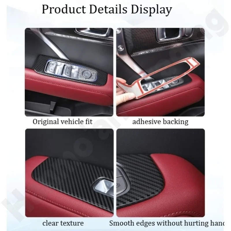 

for TANK-400Hi4z/t 2025 2026 Stainless steel+ABS interior accessories/window glass lifting switch panel