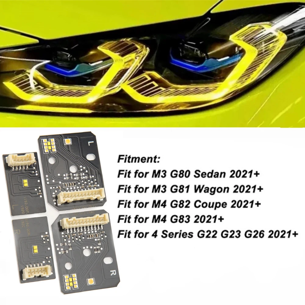 Wholesale Laser Headlight Yellow DRL LED Board Module Set  FOR BMW M3 G80 G81 M4 G82 G83 4 Series G22 G23 G26 2021+  Daylight