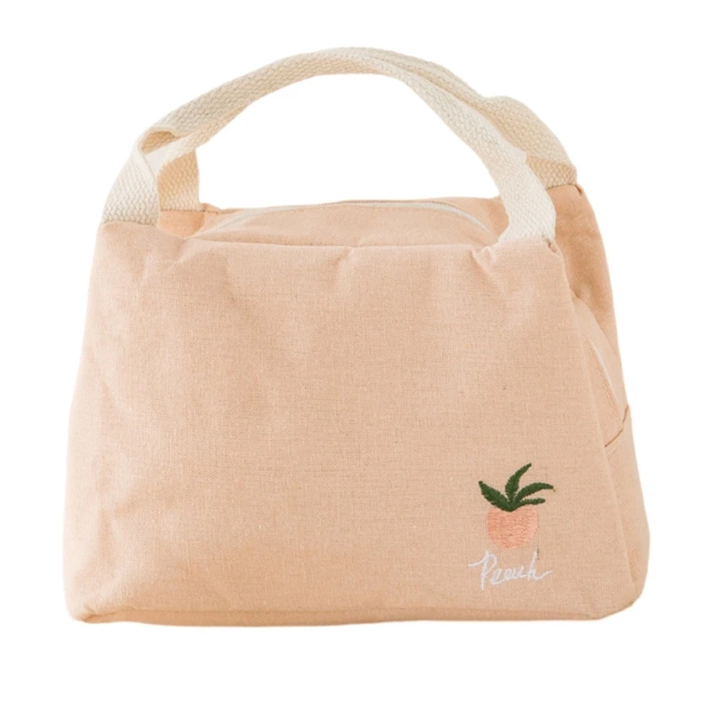 

Portable Fruit Print Lunch Bag Thermal Container with Aluminum Foils Lining