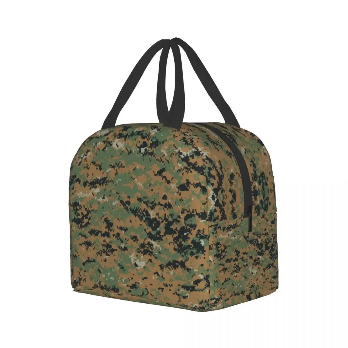 Marpat  Army Camo Insulated Lunch Bag Waterproof Woodland Camouflage Cooler Thermal Bento Box Office Picnic Travel Bags