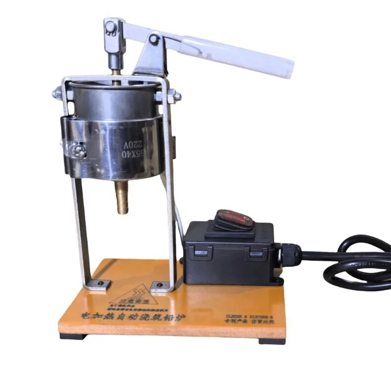 

220V Casting Lead Furnace, Lure Sinker Mold Automatic Feeding Tin Furnace, Lever-Type Lead Furnace