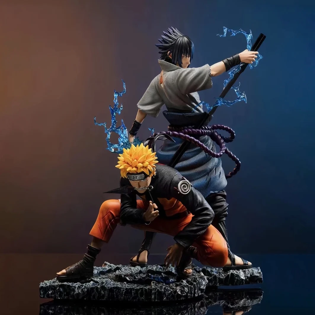 29cm NARUTO Figurine Uzumaki Naruto And Sasuke Figure PVC Statue Model Collectible Toys Gifts