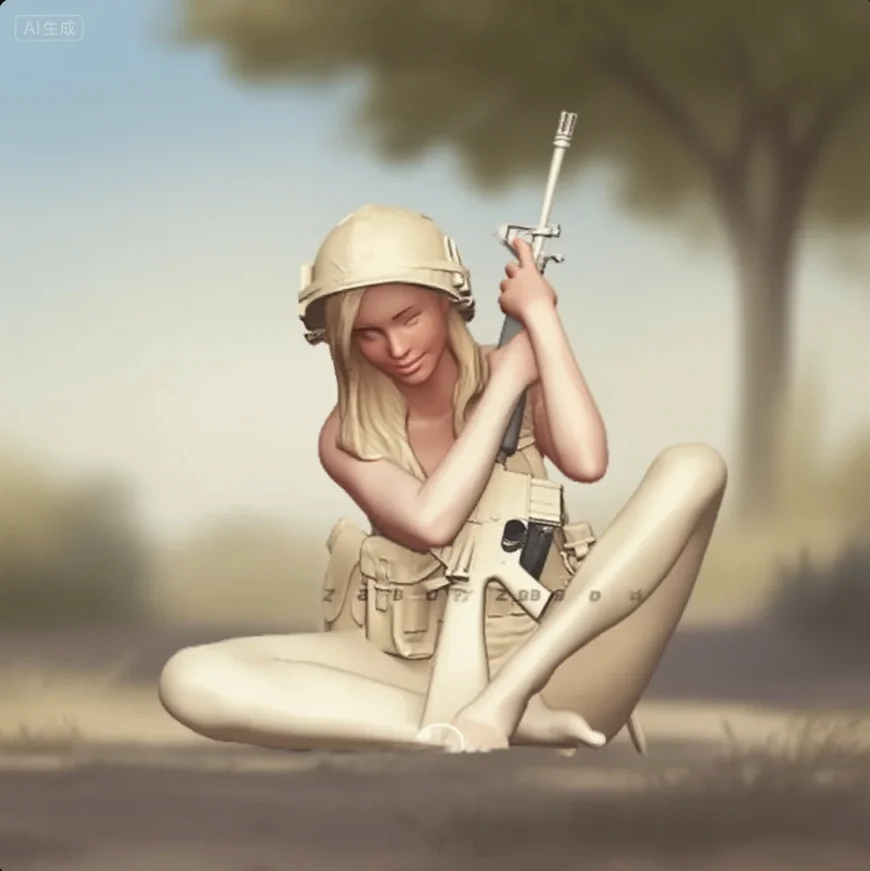 

1/35（50mm）Resin model beauty colorless and self-assembled A-2078