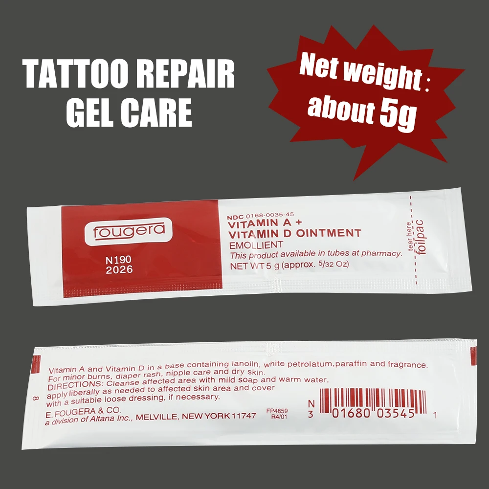 Tattoo Aftercare Cream Fougera Vitamin Ointment Tattoo Care Supplies Recovery Cream Vitamin A&D Tattoo Repairing Cream