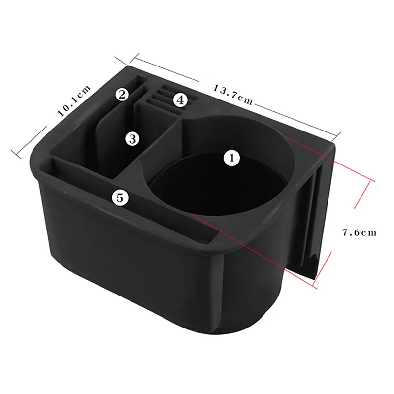 ABS Black Car Central Console Cup Holder Storage Box Armrest Box Organizer Cup Holder for Skoda Kodiaq 17-19