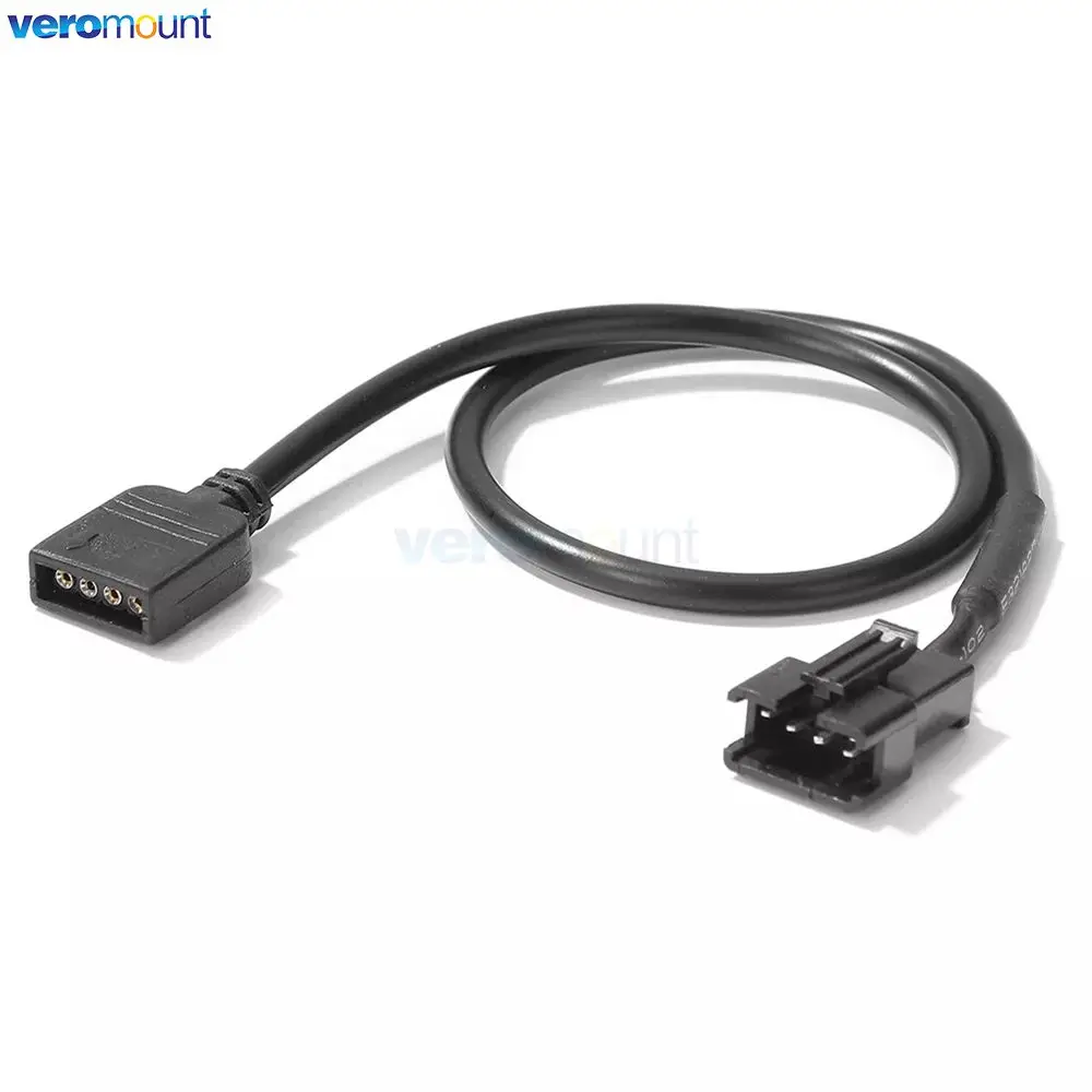 Motherboard 12V 4Pin RGB / 5V 3Pin ARGB to SM JST Female Male Conversion Adapter Cable 30cm for PC Computer LED Light Strip Line