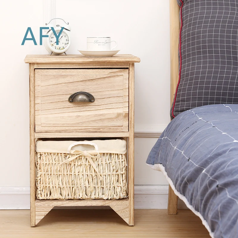 Vintage Nordic Wooden Sideboard for Bedroom Living Room Corner Storage Cabinet with Drawers Classic Home Furniture Storage