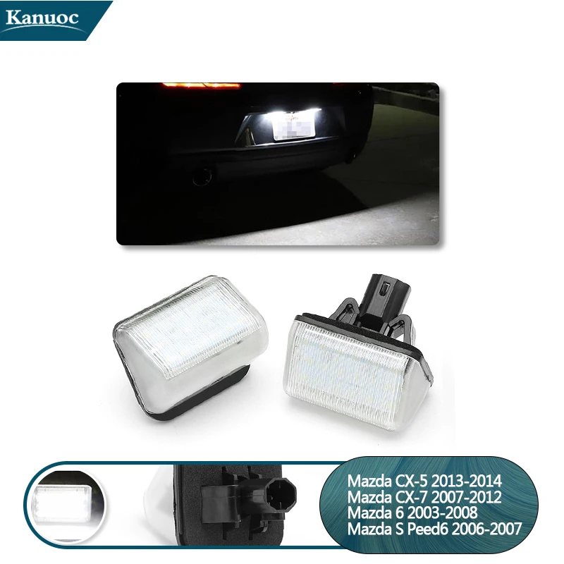 

For Mazda CX-7 CX7 2007 2008 2009 2010 2012 CX-5 CX5 2013 2014 Number Plate Lamp White Error free LED License Plate Lights