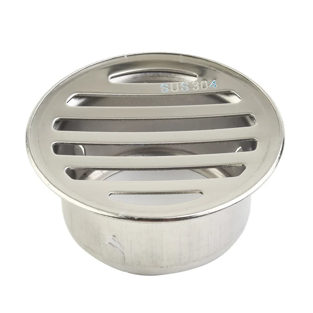 Shower Floor Drain 304 Stainless Steel Thicken Drainage Roof Patio Round Flat Floor Drain Cover Bathroom Accessories