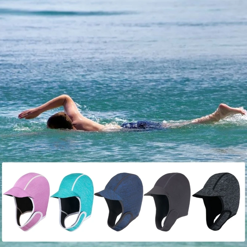 Multifunctional Swimming 2mm Thermal Adjustable Beanie Neoprene Diving Headgear for Water Sports Surfing