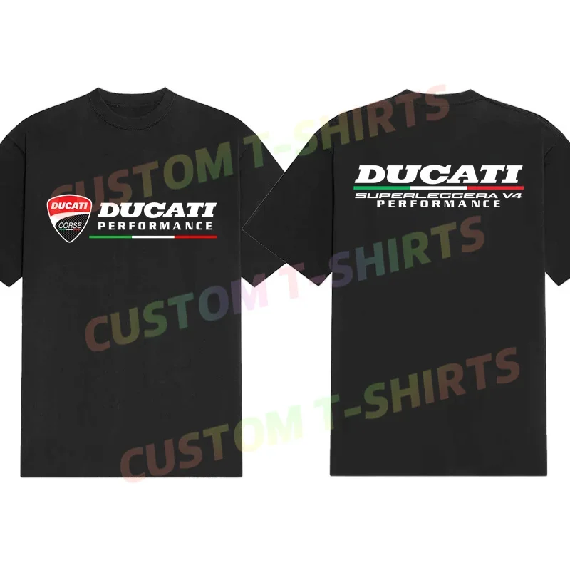

2025 Hot Sale Summer 100% Cotton New Limited Ducatis Corse Performance T Shirt Men Short Sleeves Cool Hip Hop Streetwear T-shirt