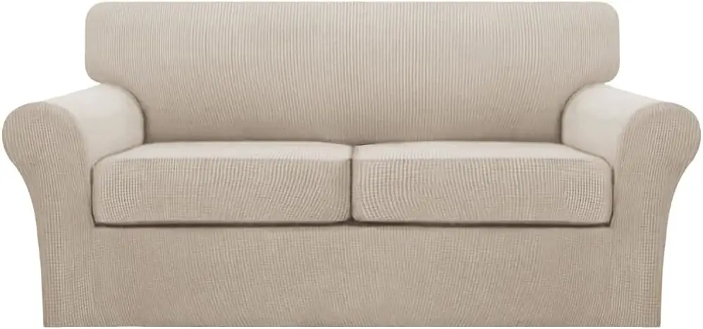 

Комплект из 3 чехлов для дивана с 2 подушками, моющийся чехол с отдельными чехлами для подушек, мягкая ткань для защиты мебели