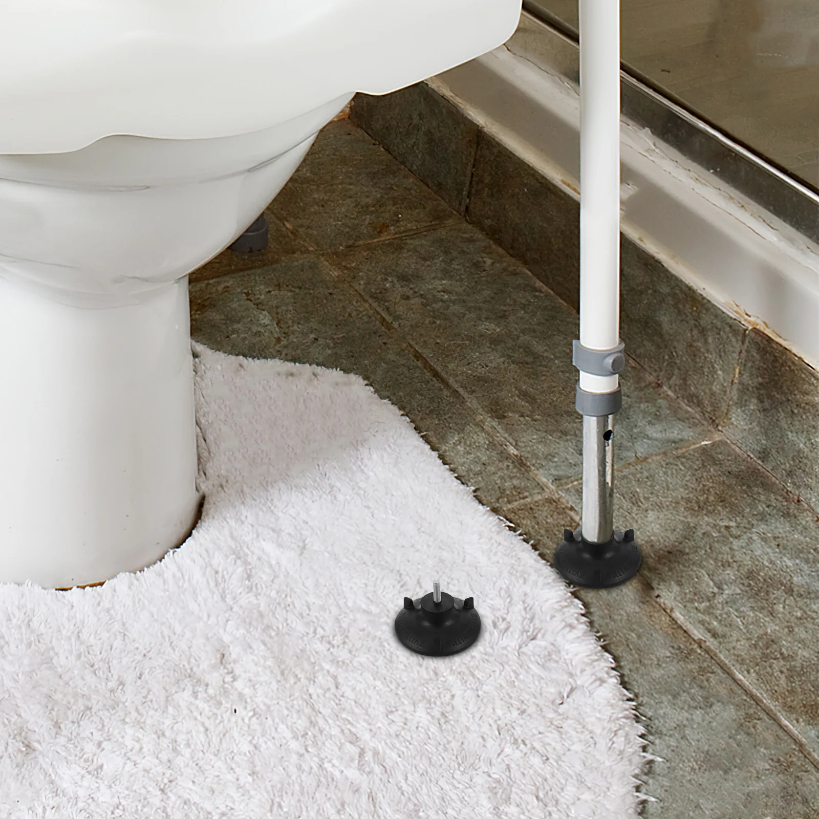 

2Pcs Safety Toilet Chair Foot Pads Upgrade Non Slip Anti Slip Rubber Replacement Shower Chair Parts Elderly Disabled Bathroom