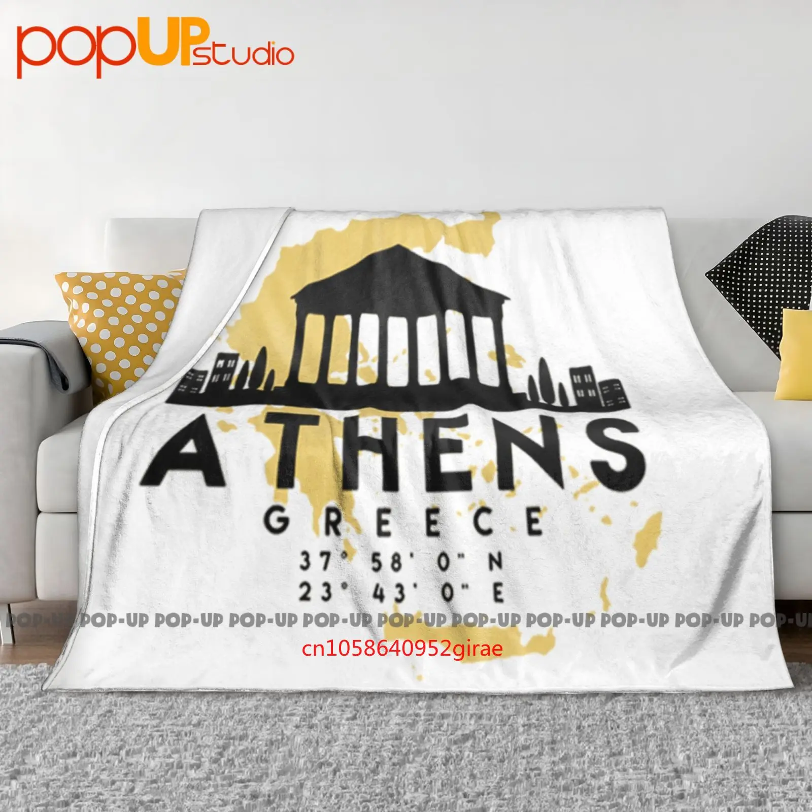 Lembrança Mappa Atenas Atenas Greécia Grécia Cobertor Ultra Macio Colcha Capa de Sofá de Inverno Capas de Cama