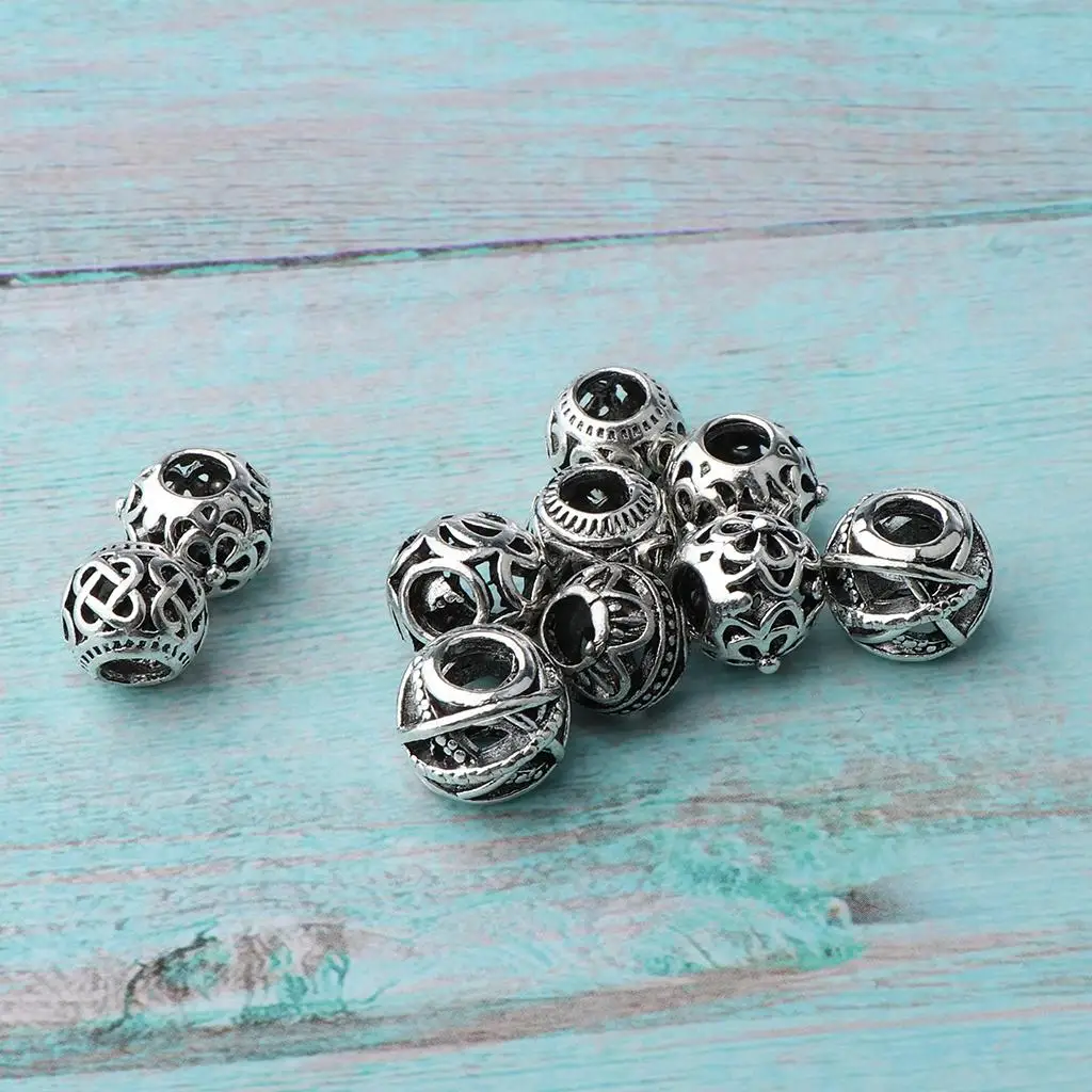 10x Alloy Beads DIY Jewelry Found Accessories for Making Necklace Bracelet