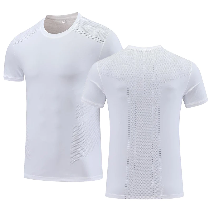 

Quick Dry Running T-shirts Men Sports shirt Gym Clothing Fitness Training Sportswear White Jogging Tshirt